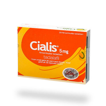 Packung von vorderansicht Cialis 5mg