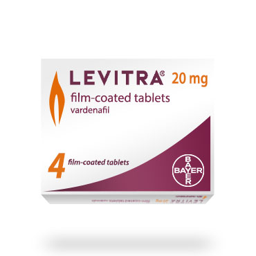 Packung von vorderansicht Levitra Original 20mg