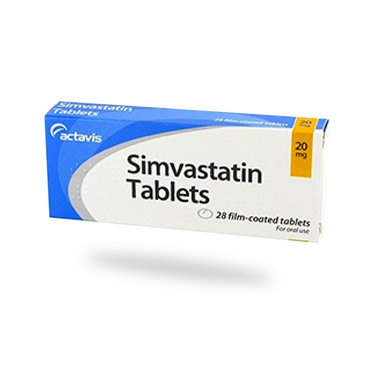 Packung von vorderansicht Simvastatin 20mg